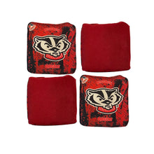 Load image into Gallery viewer, &quot;Wisconsin Badger Officially Licensed Two-Sided Pro-Level Regulation All Weather Resistant Cornhole Bag | Set of 4 FH2111BAGSR(Red) KT Cornhole Wraps and Boards &quot;
