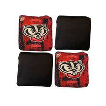 Load image into Gallery viewer, &quot;Wisconsin Badger Officially Licensed Two-Sided Pro-Level Regulation All Weather Resistant Cornhole Bag | Set of 4 FH2111(Grey/Black-Red) KT Cornhole &quot;
