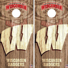 Load image into Gallery viewer, &quot;Wisconsin Badgers Cornhole Vinyl Wraps &amp; Cornhole Boards (2 Pack) FH5002 - Officially Licensed KT Cornhole &quot;
