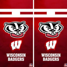 Load image into Gallery viewer, &quot;Wisconsin Badgers Cornhole Vinyl Wraps and Cornhole Boards (2 Pack) FH2042 - Officially Licensed KT Cornhole &quot;
