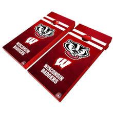 Load image into Gallery viewer, &quot;Wisconsin Badgers Cornhole Vinyl Wraps and Cornhole Boards (2 Pack) FH2042 - Officially Licensed KT Cornhole &quot;

