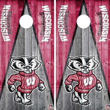 Load image into Gallery viewer, Wisconsin Badgers Cornhole Vinyl Wraps and Cornhole Boards (2 Pack) FH2044 - Officially Licensed KT Cornhole
