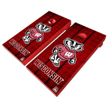 Load image into Gallery viewer, &quot;Wisconsin Badgers Cornhole Vinyl Wraps and Cornhole Boards (2 Pack) FH3005 - Officially Licensed KT Cornhole &quot;
