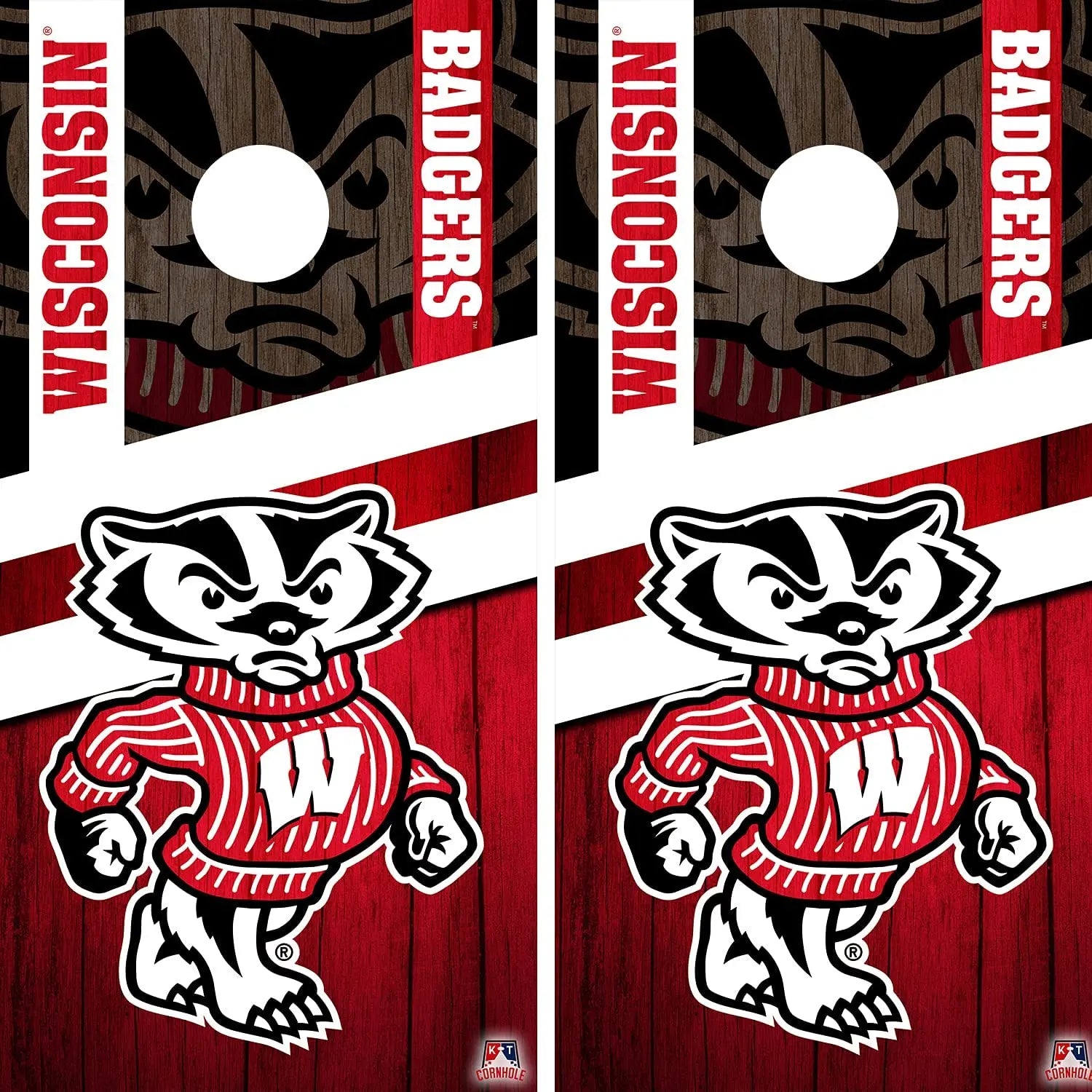 Official Wisconsin Badgers Bucky Badger Logo Vinyl Decal - Die Cut Laminated Sticker In Royal Blue
