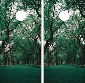 Wooded Forests Cornhole Vinyl Wraps & Cornhole Boards (2 Pack) R2016 KT Cornhole