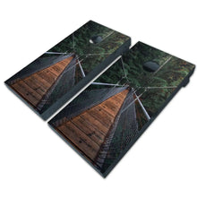Load image into Gallery viewer, &quot;Wooden Bridge Cornhole Vinyl Wraps &amp; Cornhole Boards (2 Pack) SG5006 KT Cornhole &quot;
