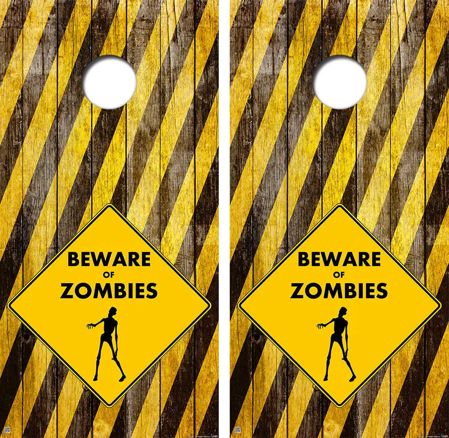 Zombies Crossing Cornhole Board Skin Wraps FREE LAMINATE Ripper Graphics